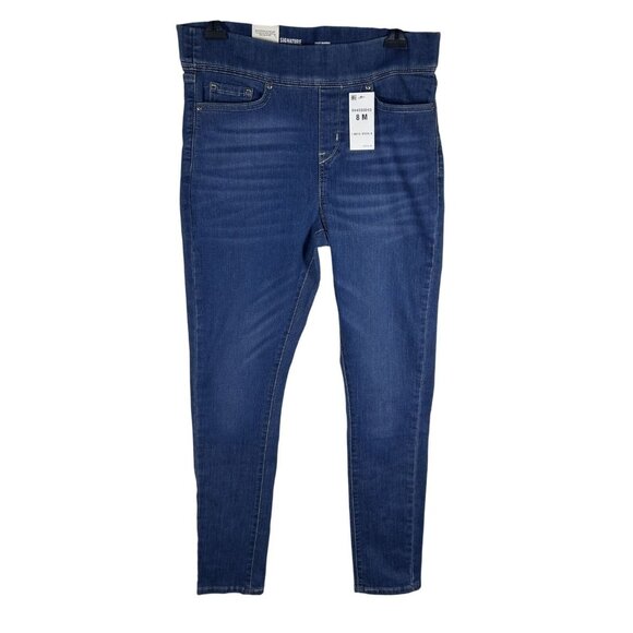 Levi's Denim - Levi Signature Pull-On Skinny Fit Jeans Women's‎ 8 Blue Denim Total Shaping NEW